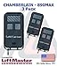 LiftMaster 890MAX Security+ 3-Button Mini Remote Garage Door Opener Control - Include 3-Volt Battery