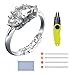 Mtlee Ring Size Adjusters for Loose Rings Ring Guard Ring Sizer 16 Pieces in 4 Sizes with Scissor Jewelry Polishing Cloth