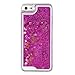 Yoption Transparent Plastic 3D Glitter Quicksand and Star Liquid Case for Apple Iphone 5 5S SE