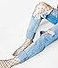Luxina 5 Pairs Fishnets Stockings Mesh Pantyhose Tights for Women Black High Elasticity