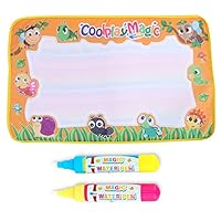Amojor Water Painting Mat,Kids Educational Children Magic Water Drawing Painting Mat Cloth Board with 2 Pens Toy