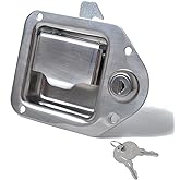 Truck Tool Box Latch,Stainless Steel Tool Box Lock Replacement | Trailer Toolbox Handle Latch with Lock, With 2 Keys, 4-3/8" x 3-1/4",For Truck, RV, Trailer, UTV, Campers