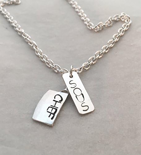 Sous Chef Cleaver Pendant Necklace in Sterling Silver