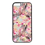 Iphone 6 Case,Victoria's Secret PINK Flowers Design PC Black Case for Iphone 6 4.7inch(F Series)