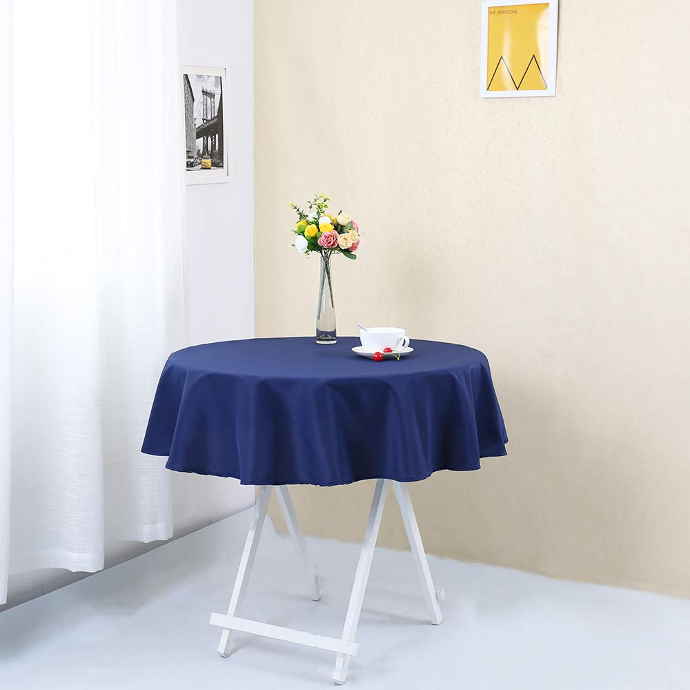 Best navy table cloth circle