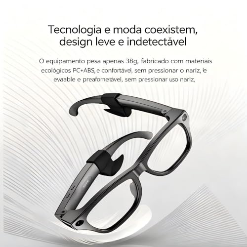 Óculos inteligentes XK One Pro, Câmera 1080P, Áudio de Orelha Aberta, Tradução IA, Bluetooth 5.4 e Estabilização para Filmagem em Primeira Pessoa