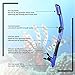 OMGear Snorkel Set Snorkeling Gear Package Diving Set Premium Silicone Dive Mask Snorkel Equipment Goggles Anti-Fog Anti-Leak Neoprene Mask Strap Scuba Diving Freediving Spearfishing Swimming