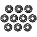 IBEUTES 1/2 Inch Flange 10pcs Dark Grey Malleable Thread Iron Floor Flange- Threaded Pipe Nipples for DIY Decor Or Industrial Vintage Style.