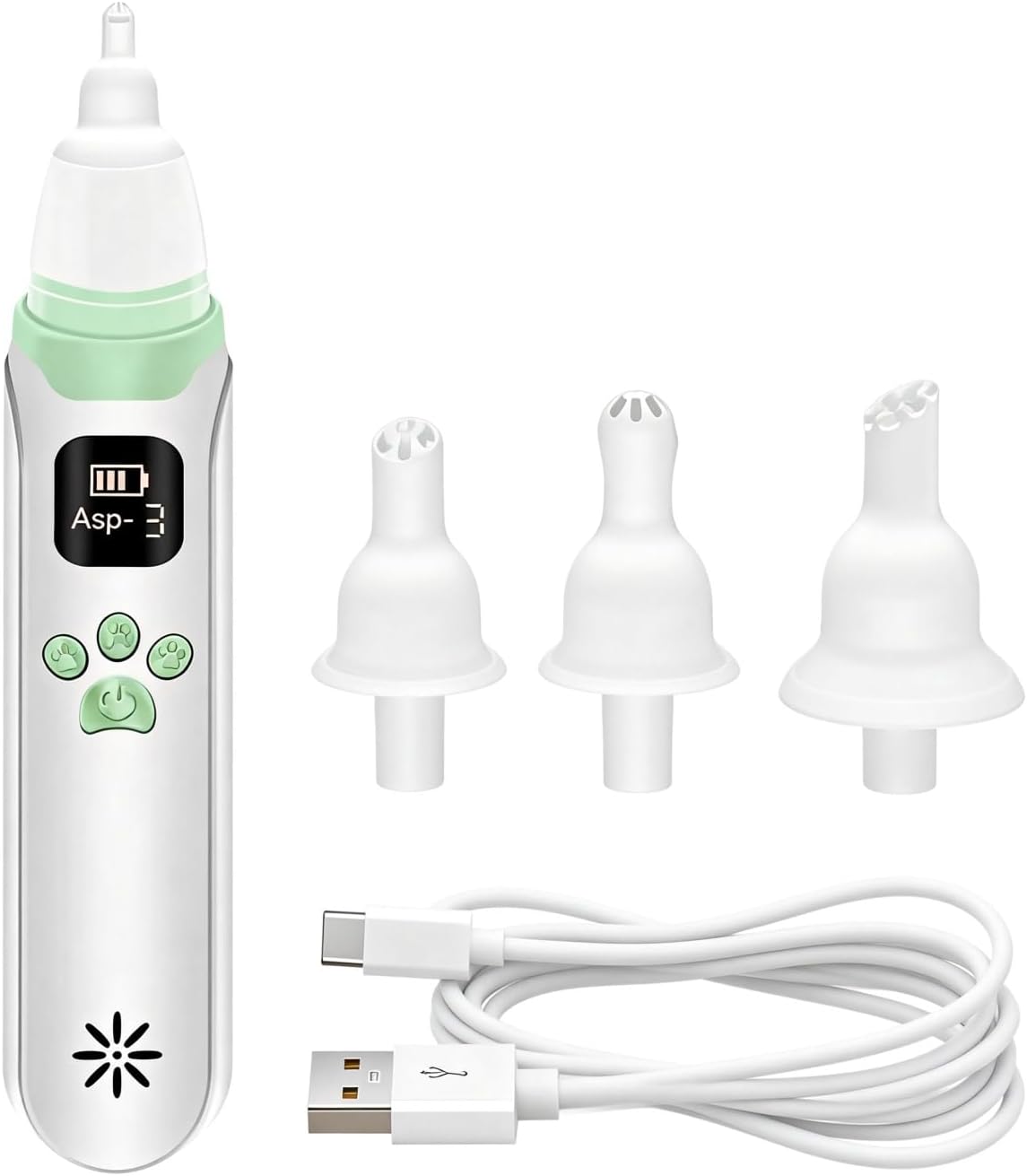 Child Aspirator for Children Snot Clean Child Nose Mucus Booger Remover 3 Suction-Levels, 3 Washable Silicone Tips,Built-in Music Light,Quiet Easy-Clean for Childs/Kids Home Use