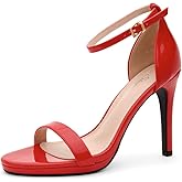 Shoe Land Women’s High Heels – Open Toe Stiletto Heels with Adjustable Ankle Strap | Dressy Sexy Strappy Heeled Sandals for Wedding, Prom, Party & Evening Wear