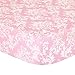 Pink Damask Print 100% Cotton Sateen Fitted Crib Sheet by The Peanut Shell
