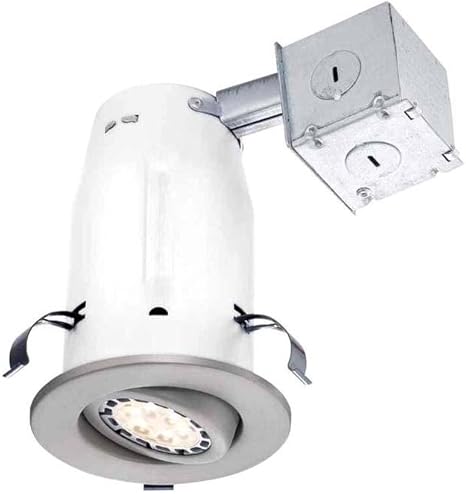 Commercial Electric 3 In Brushed Nickel Led Recessed Kit