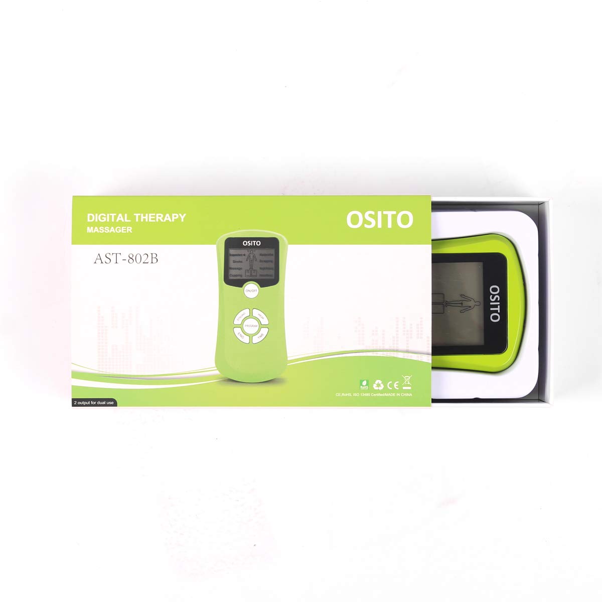 Dual Channel TENS Machine Muscle Stimulators with 9 Modes and 15 Levels and 4 Gel Pads for Pain Relief