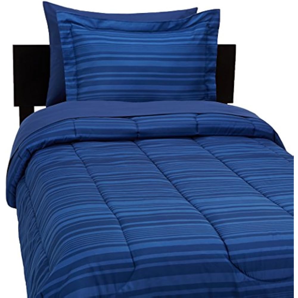 Comforter Sets Basics 5Piece BedInABag Twin/Twin Extra Long, Blue