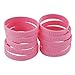 Forge Pink Ribbon Heart Breast Cancer Awareness Wristbands Hope Strength Courage Silicone Bracelets (10 Bracelets)