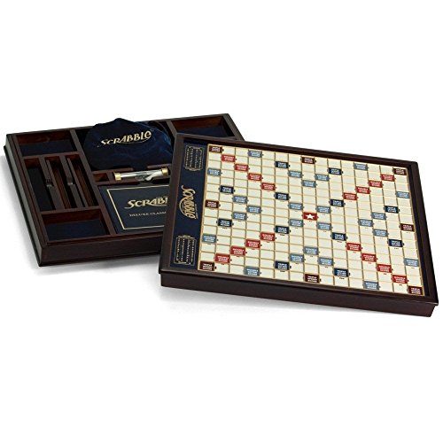 Scrabble Deluxe Edition with Rotating Wooden Game Board Pricepulse