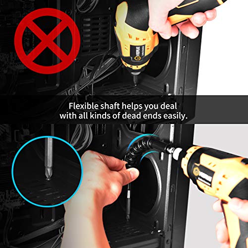 VIGRUE Cordless Screwdriver, Rechargeable Electric Screwdriver, 4V MAX 2000mAh, with 45 Free