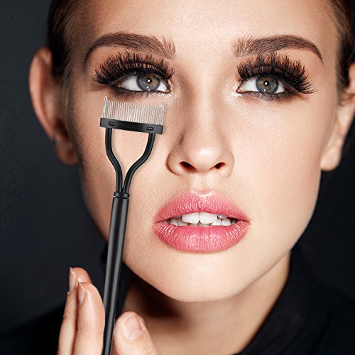 image for Bememo 5 Pieces Makeup Eyelash Tool Set, Eyelash Comb Curler Eyebrow G