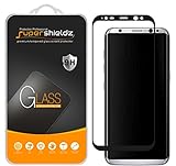 Samsung Galaxy S8 Tempered Glass Screen Protector, (Full Screen Coverage) Supershieldz [3D Curved Glass], Anti-Scratch, Anti-Fingerprint, Bubble Free (Black)
