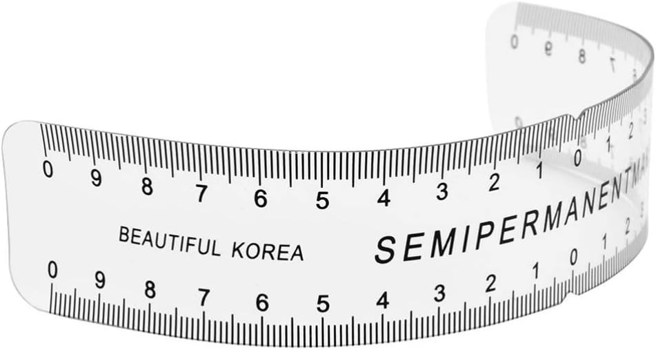 Healifty Eyebrow Embroidery Curved Ruler 8.58 Inch Professional Flexible Eyebrow Ruler for Precise Positioning and Shape Measurement - Image 5