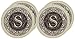 Thirstystone Monogram Letter S Absorbent Sandstone Coaster 4-Pack Made in The USA Decorative, Absorbent, Easily Wipes Clean