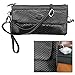 Crossbody Purse Cell Phone Purse - Shalwinn Genuine Leather Crossbody Purse Cell Phone Purse Crossbody Handbag Purse for Women Teen Girls with Adjustable Long Shoulder Strap and Wrist Strap (Black)