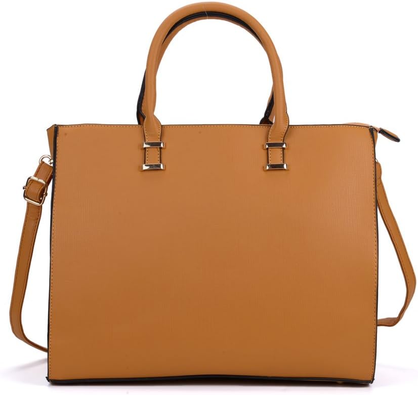 SALLY YOUNG Fashion Women Simple Elegant Square Women Tote Handbag with Shoulder Strap (yellow)