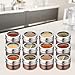 Spice Jars, Set of 12 Stainless Steel Magnetic Spice Containers, with Twist Top, for Salt, Pepper (Brown with See-through Screen)