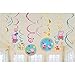 American Greetings Peppa Pig Hanging Swirl Decorations, 12-Count
