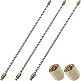 UHANBUT 3/16" Brake Line Kit, Flexible 16" Stainless Steel BrakeLine Tubing | 3PCS Fittings with Inverted Double Flares &amp; Standard Tube Nuts, Universal Braking Repair Replacement