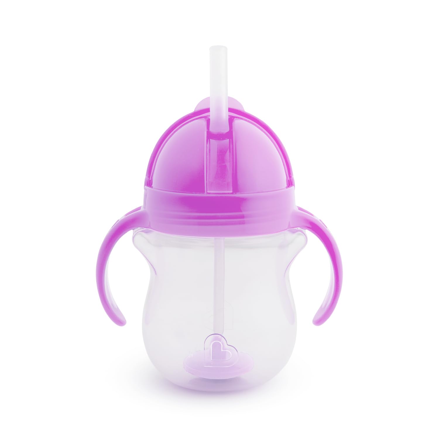 Munchkin Click Lock Tip & Sip Straw Cup | Baby Toddler Sippy Cups with Straw | BPA Free | Leakproof | Dishwasher Safe | Weighted Straw | Bottles -7oz/207ml | Purple