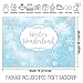 Allenjoy 7x5ft Winter Wonderland Theme Backdrop for Girl Party Decoration Sweet 6th 1st Birthday Banner Supplies Festival Sky Blue White Snowfall Background Girl's Christmas Princess Baby Shower Decor