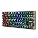 EagleTec KG060-BR RGB LED Backlit Mechanical Gaming Keyboard Low Profile Mechanical Gamers Keyboard 87 Key Metal Mechanical Computer USB Gaming Keyboard for PC Quiet Cherry Brown Equivalent (Black)thumb 2