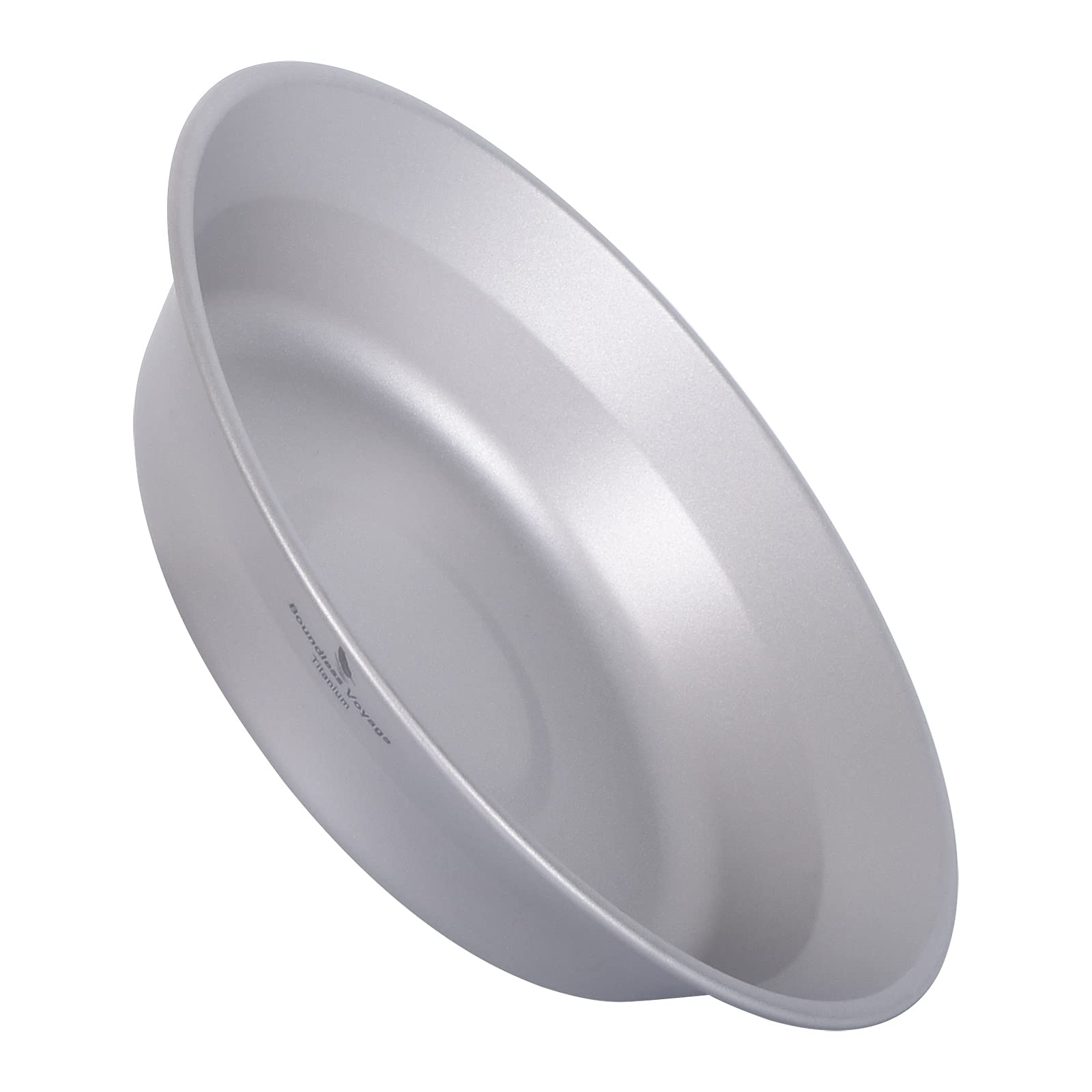 iBasingo 17.4cm Titanium Camping Plate Dish Lightweight Outdoor Serving Bowl for Soup Salad & Desserts Durable Travel Tableware for Backpacking, Hiking & Picnic Home, Dishwasher Safe Ti1112T