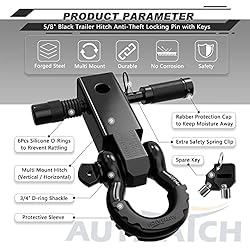 AUTMATCH Shackle Hitch Receiver 2 Inch - 3/4" D