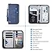 Vemingo Family Passport Holder RFID-Blocking Travel Wallet Ticket Holder Document Organizer with Zipper for Women Men, Fits 5 Passports