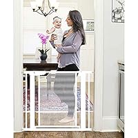 Heele Metal Mesh New Design Baby Gate Auto Close for Stairs,Extra Tall and Wide Child Gate,Extra Wide 29.52"~35" Easy Walk Thru Durability Pet Gate.Doorways Gate