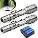 FlashDealer Waterproof Flashlight, 2 PC 5 Modes High Lumens T6 LED Flashlight Torch Light Zoomable Flashlight with 18650 Battery Dual Charger