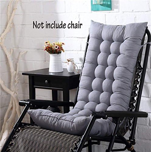 High Back Chair Cushion,Soft Home Garden Office Memory Cotton Pastoral flowers Seat Cushion Buttocks Chair Pad size 155 * 48 * 8cm (Gray,Chair Not Included)