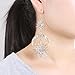Rhinestone Moon Star Burst Dangle Earrings for Women Crystal Wedding Party Drop Earrings (Gold)