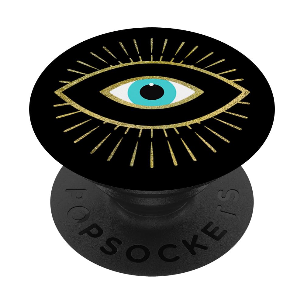 PopSockets Yellow Evil Eye Black PopSockets Swappable PopGrip
