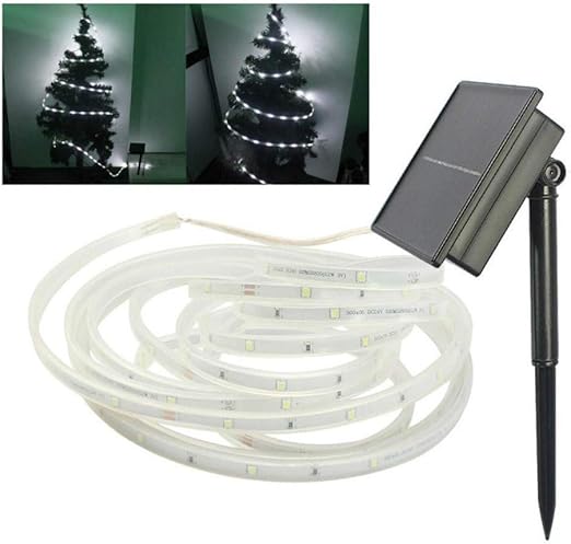 Albero Di Natale Da Esterno Amazon.Striscia Di Luce Solare A Led Per Esterni Brillante Albero Di Natale Impermeabile Striscia Di Luce Da Giardino 12 V 20 Pezzi Ip65 Amazon It Illuminazione