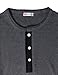 H2H Men's Slim-Fit Long-Sleeve Waffle Henley Shirt Charcoal US M/Asia L (CMTTL045)