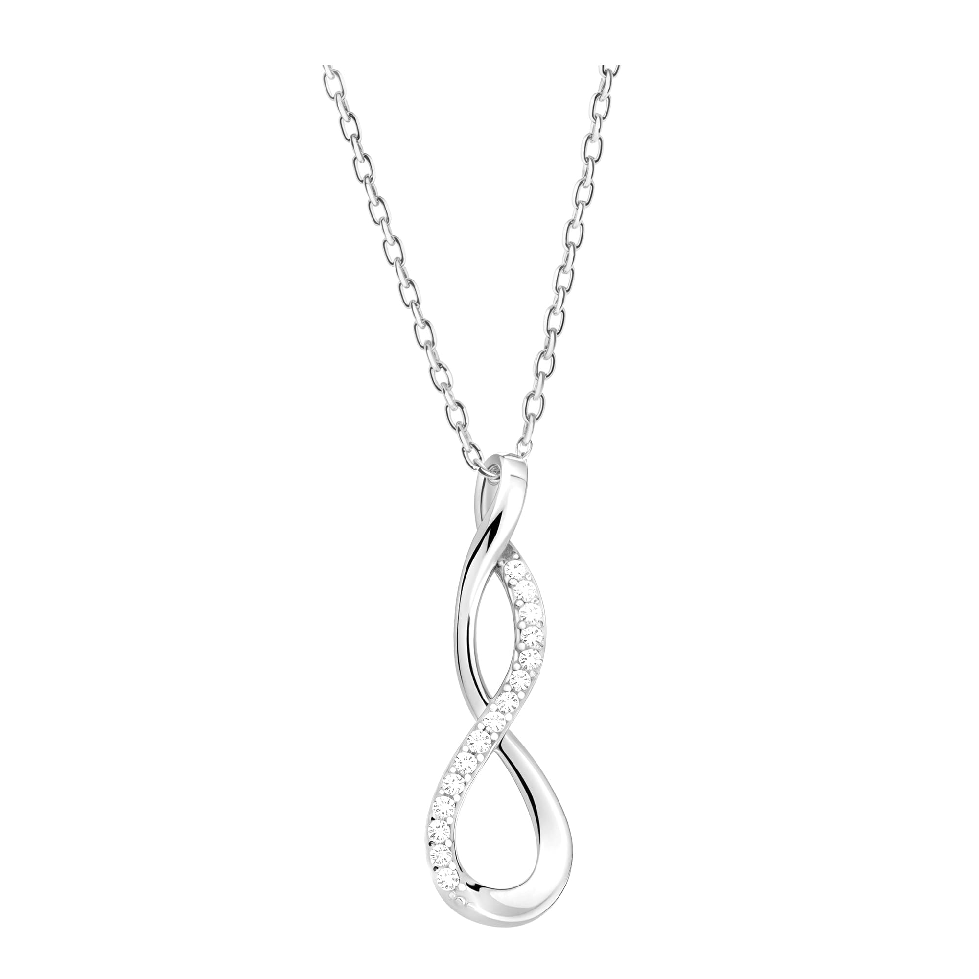 Sofia Milani - Women's Necklace 925 Silver - With Zirconia Stone - Infinity Pendant - 50311