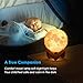Night Light, Magifire 3D Moon Lamp 16 Colors Remote&Tap Control Dimmable Moon Light with Wooden Stand USB Charging Cable for Home Decoration Kids Birthday Gift Valentine's Day(3.94 inch/10 cm)