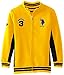 U.S. Polo Assn. Big Boys' Fleece Mock Neck Jacket with Striped Ribbing, Egg Yoke, 10/12