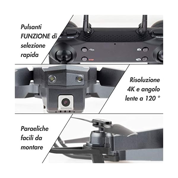 generi Drohne mit Kamera mit hoher Auflösung HD 1080P Live Video Automatische Rückkehr zu Hause, WiFi FPV RC Quadcopter… – Bild 8