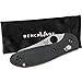 Benchmade - Mini Griptilian 555HG Knife, Sheepsfoot Blade, Serrated Edge, Satin Finish, Black Handle