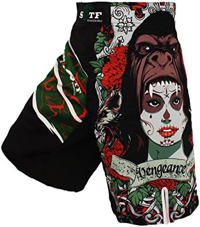 SOTF MMA Boxing Muay Thai Kick pretorian Shorts MMA Crossfit Shorts Kick Boxing Shorts MMA Shorts Brock Lesnar Kickboxing (XXL)