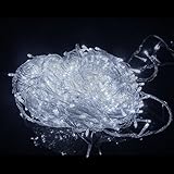 HDE Linkable LED String Lights Holiday Home Fairy Multifunction Wedding College Dorm Room Craft Decoration Expandable Rope Lights (100 Micro LEDS - Frost White)